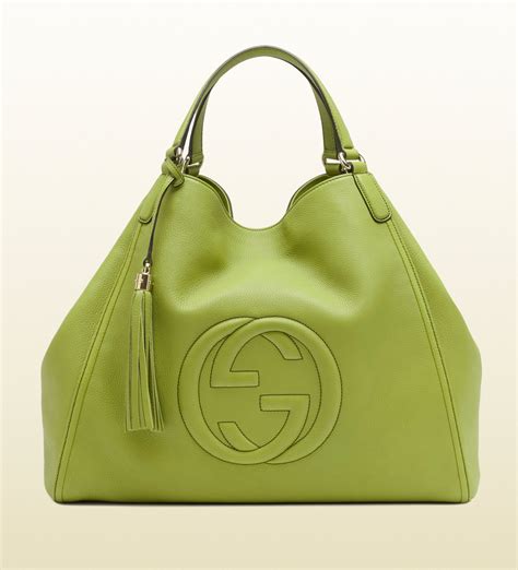 gucci neon green bag|gucci handbags in green leather.